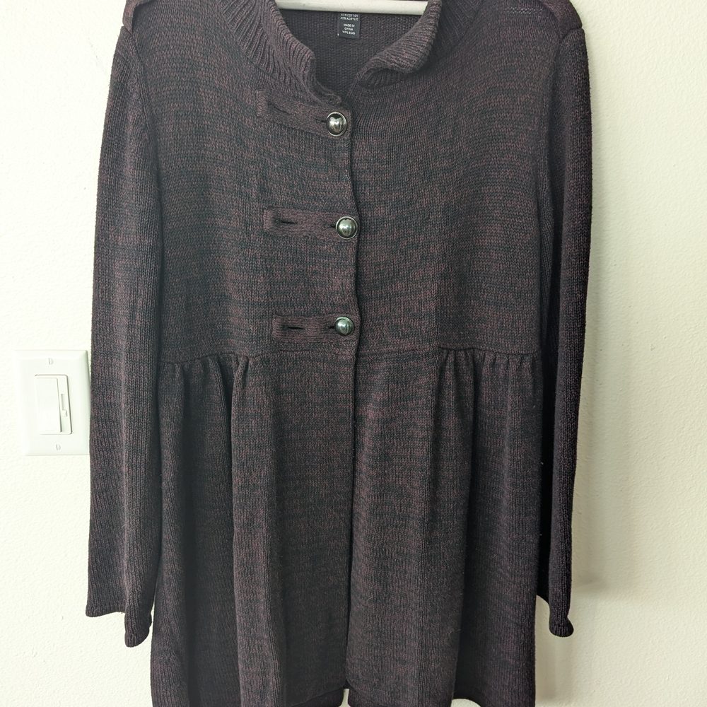 Style & Co. Women's Cardigan - Rich Maroon/Brown